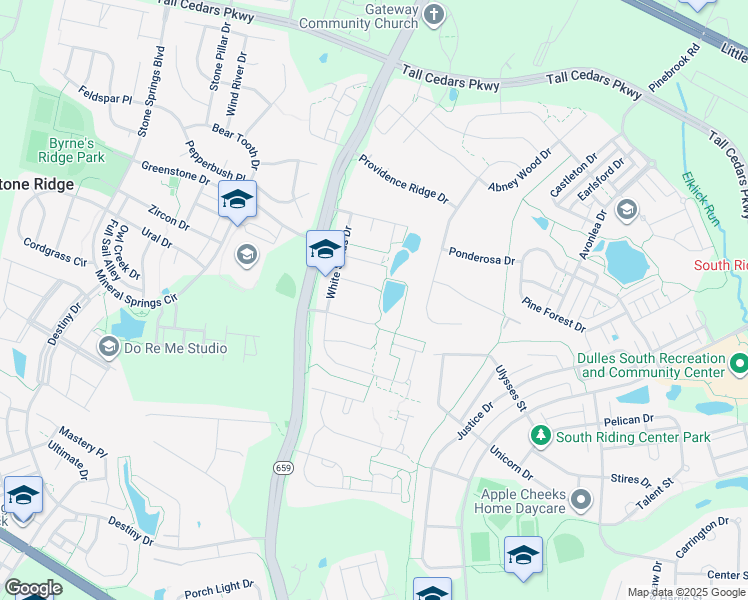 map of restaurants, bars, coffee shops, grocery stores, and more near 42255 Oasis Court in Chantilly