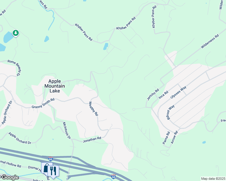 map of restaurants, bars, coffee shops, grocery stores, and more near 155 Delicious Road in Linden