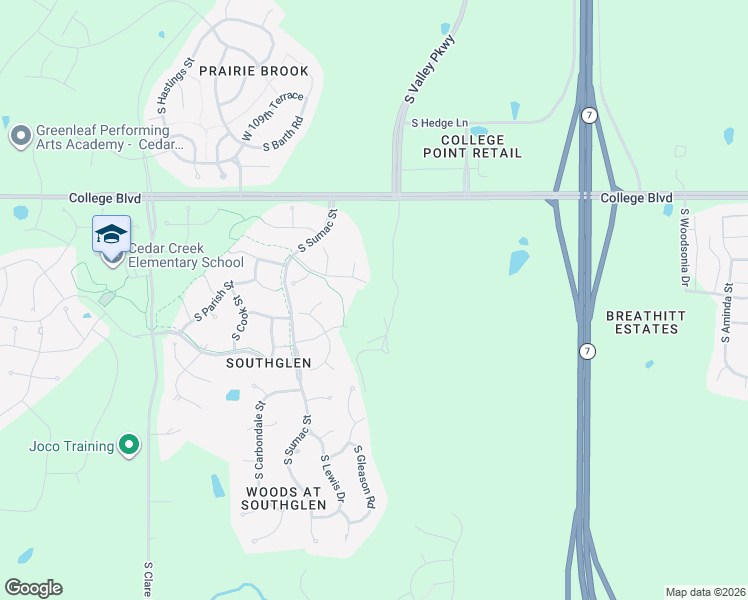 map of restaurants, bars, coffee shops, grocery stores, and more near 23945 West 112th Terrace in Olathe