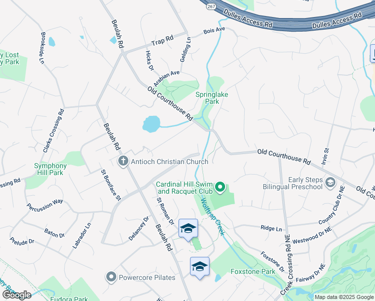 map of restaurants, bars, coffee shops, grocery stores, and more near 1808 Abbotsford Drive in Vienna