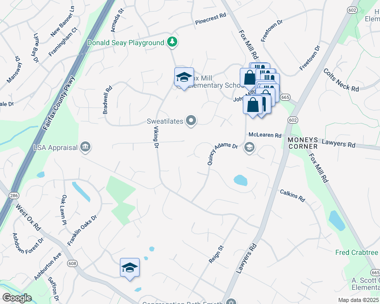 map of restaurants, bars, coffee shops, grocery stores, and more near 12568 Quincy Adams Court in Herndon