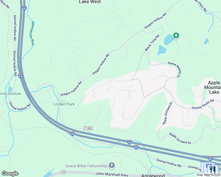 map of restaurants, bars, coffee shops, grocery stores, and more near 51 Winesap Court in Linden