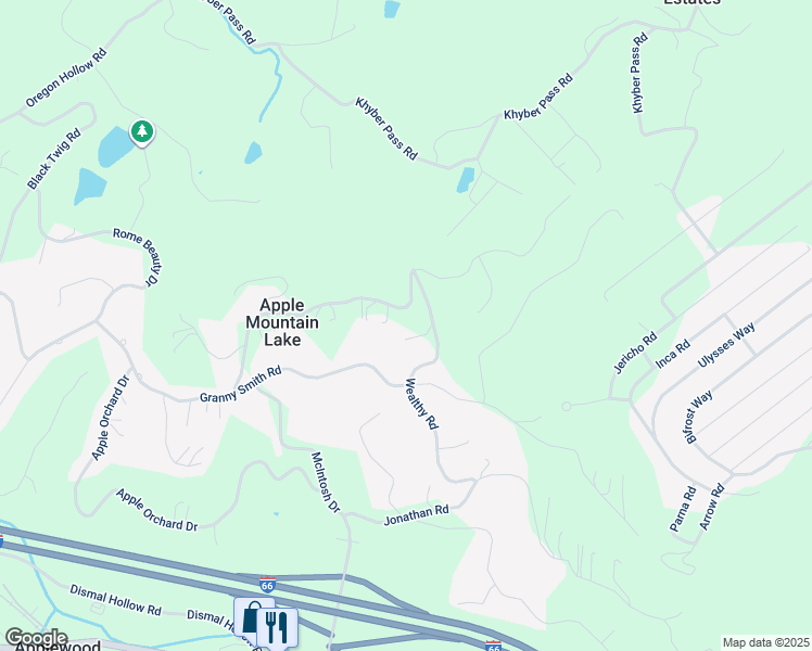 map of restaurants, bars, coffee shops, grocery stores, and more near 516 Northern Spy Drive in Linden