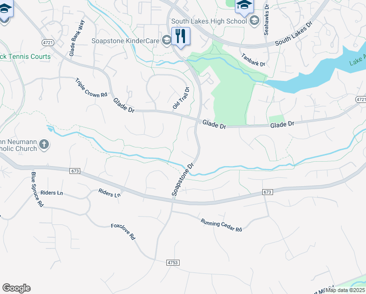 map of restaurants, bars, coffee shops, grocery stores, and more near 11516 Catalpa Court in Reston