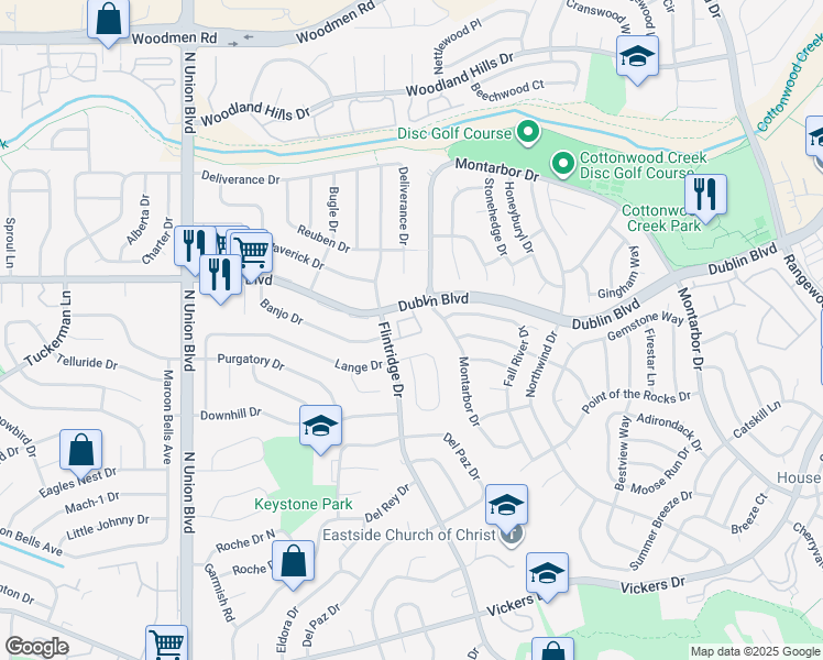 map of restaurants, bars, coffee shops, grocery stores, and more near 3275 Hearthridge Circle in Colorado Springs