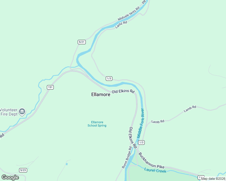 map of restaurants, bars, coffee shops, grocery stores, and more near 10635 Old Elkins Road in Ellamore