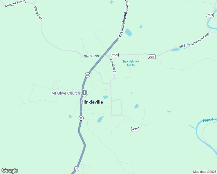 map of restaurants, bars, coffee shops, grocery stores, and more near 131 McCartney Road in Buckhannon