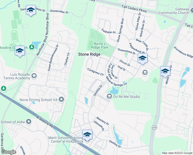 map of restaurants, bars, coffee shops, grocery stores, and more near 41872 Diabase Square in Aldie