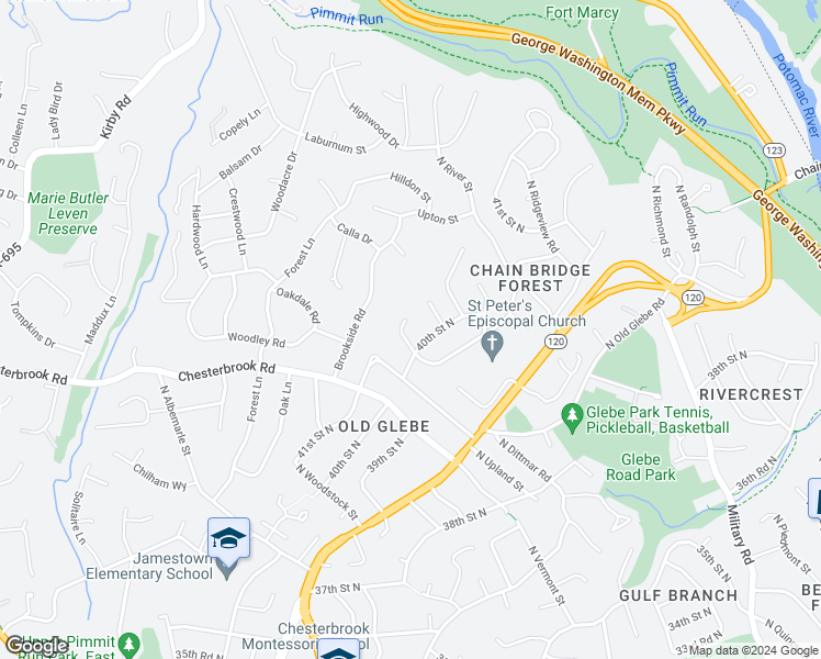 map of restaurants, bars, coffee shops, grocery stores, and more near 4013 North Tazewell Street in Arlington