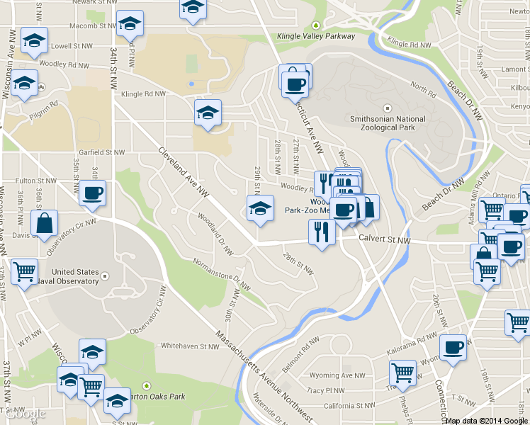 map of restaurants, bars, coffee shops, grocery stores, and more near 1050 Independence Avenue Southwest in Washington