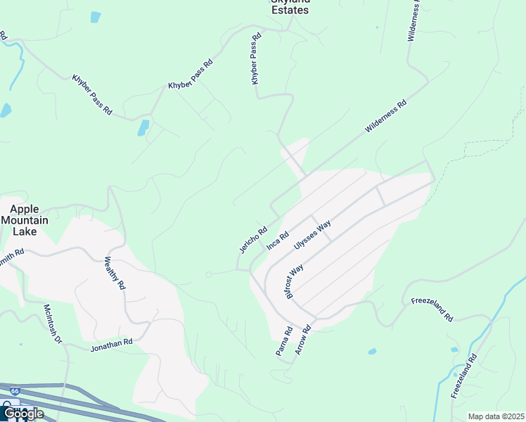 map of restaurants, bars, coffee shops, grocery stores, and more near 41 Wilderness Road in Skyland Estates