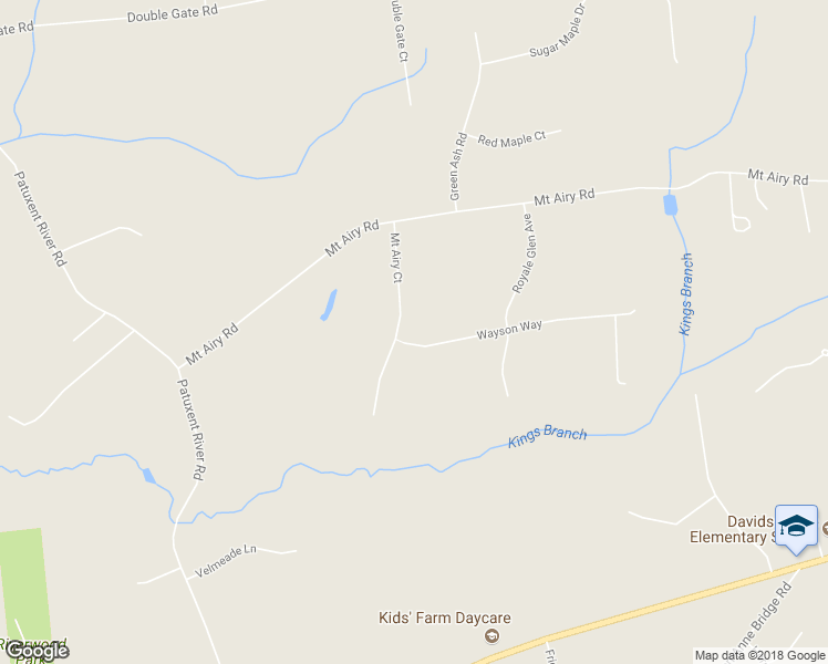 map of restaurants, bars, coffee shops, grocery stores, and more near 1020 Wayson Way in Davidsonville