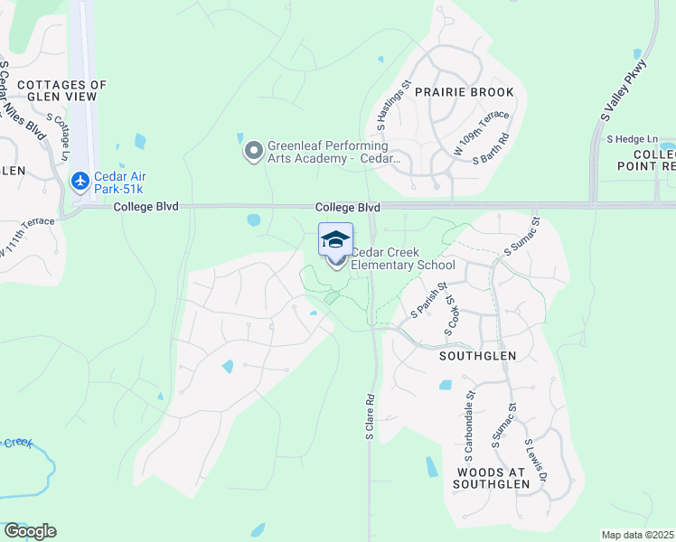 map of restaurants, bars, coffee shops, grocery stores, and more near 11150 South Clare Road in Olathe
