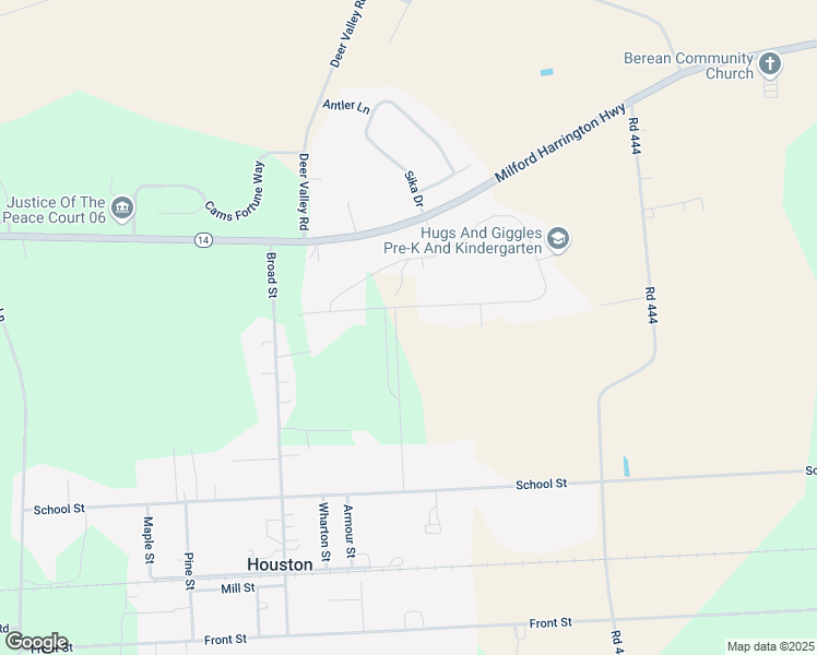 map of restaurants, bars, coffee shops, grocery stores, and more near 483 Abagail Circle in Milford