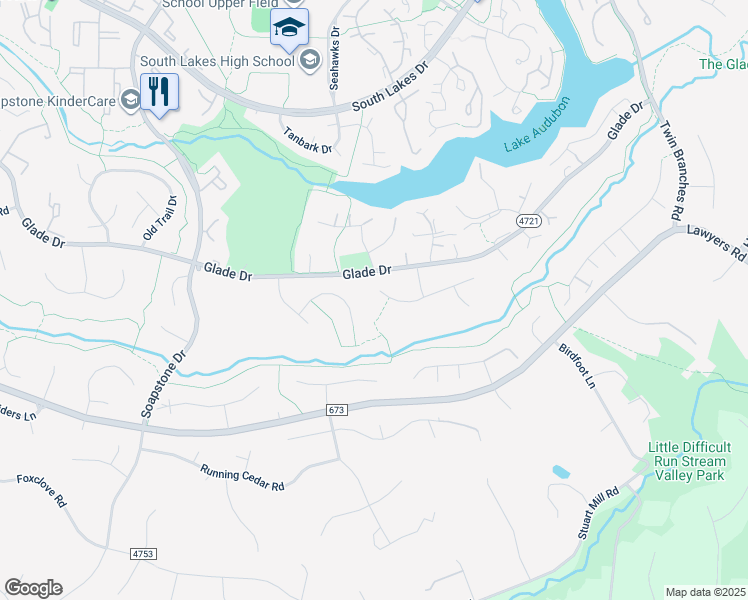 map of restaurants, bars, coffee shops, grocery stores, and more near 11231 Hunting Horn Lane in Reston