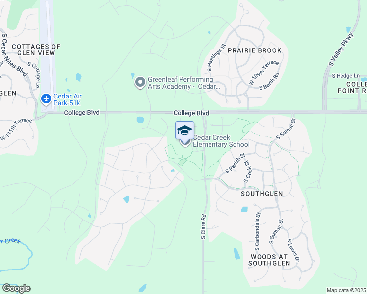 map of restaurants, bars, coffee shops, grocery stores, and more near 11150 South Clare Road in Olathe