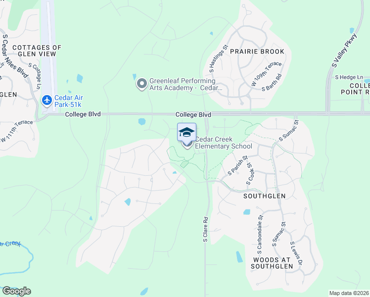 map of restaurants, bars, coffee shops, grocery stores, and more near 11150 South Clare Road in Olathe