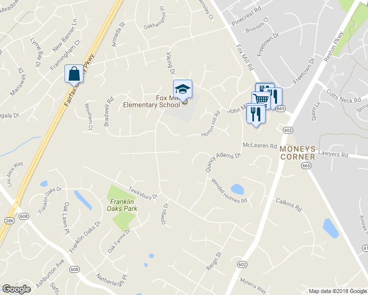 map of restaurants, bars, coffee shops, grocery stores, and more near 12698 Kettering Drive in Herndon