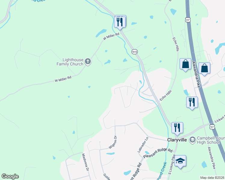 map of restaurants, bars, coffee shops, grocery stores, and more near 618 Alysheba Drive in Alexandria