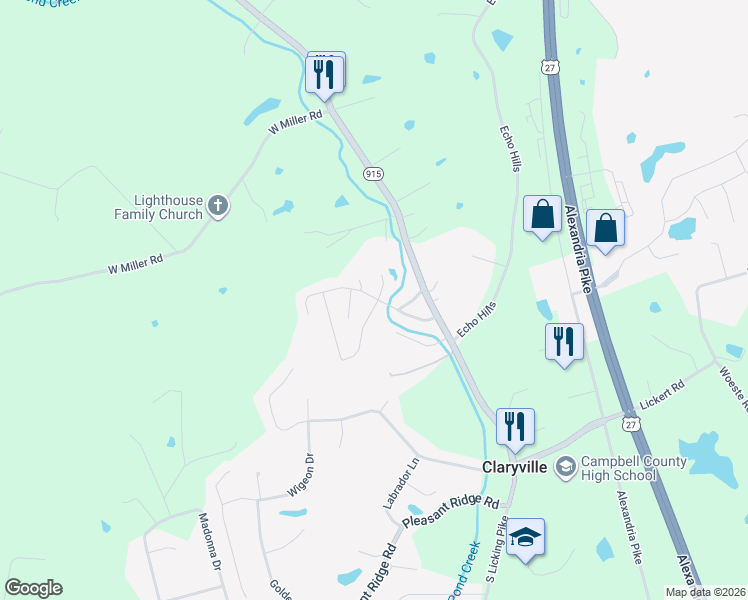 map of restaurants, bars, coffee shops, grocery stores, and more near 703 Alysheba Drive in Alexandria