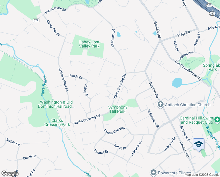 map of restaurants, bars, coffee shops, grocery stores, and more near 1835 Elgin Drive in Vienna