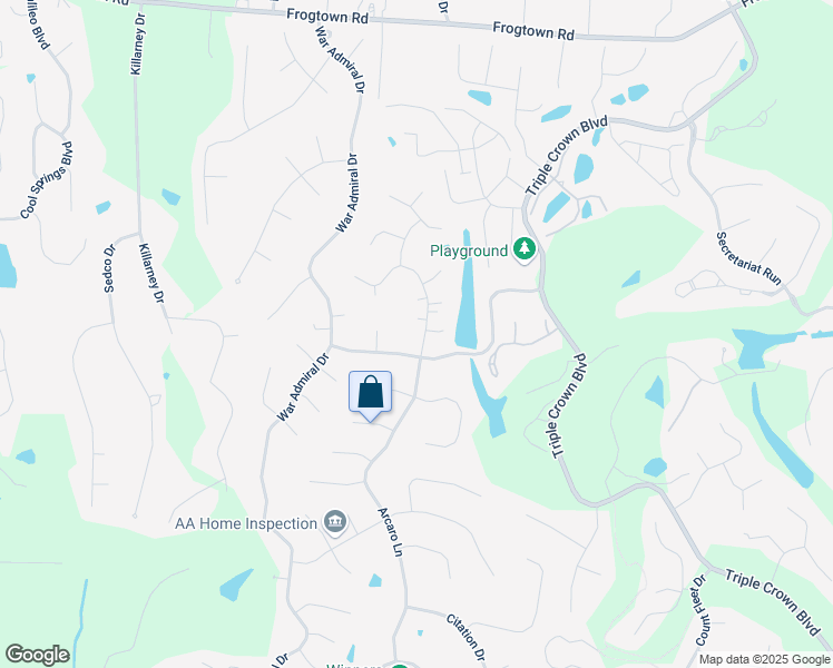 map of restaurants, bars, coffee shops, grocery stores, and more near 1066 Whirlaway Drive in Union