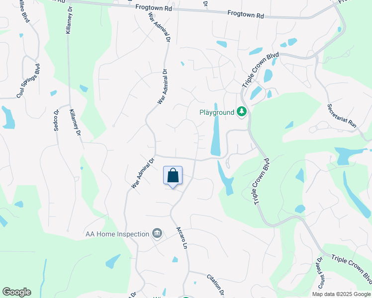 map of restaurants, bars, coffee shops, grocery stores, and more near 1066 Whirlaway Dr in Union