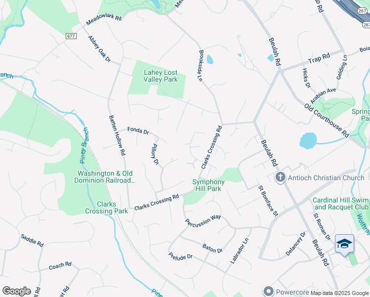 map of restaurants, bars, coffee shops, grocery stores, and more near 1834 Elgin Drive in Vienna