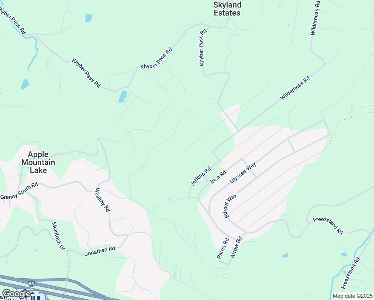 map of restaurants, bars, coffee shops, grocery stores, and more near 110 Blue Sky Road in Linden