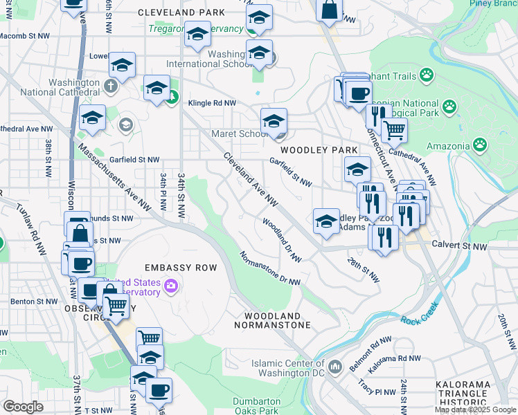 map of restaurants, bars, coffee shops, grocery stores, and more near 2700 31st Place Northwest in Washington