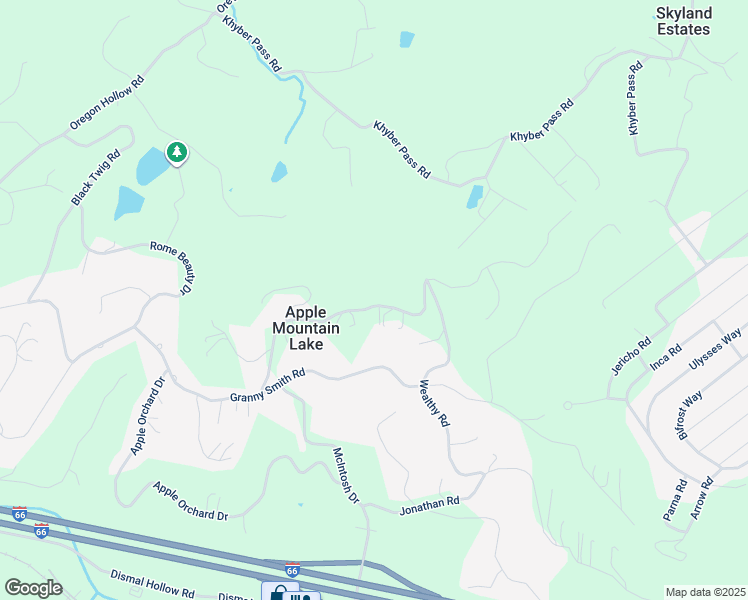 map of restaurants, bars, coffee shops, grocery stores, and more near 397 Northern Spy Drive in Linden