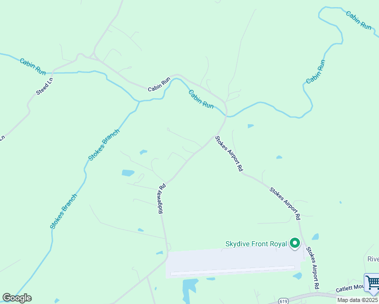 map of restaurants, bars, coffee shops, grocery stores, and more near 2199 Ridgeway Road in Front Royal