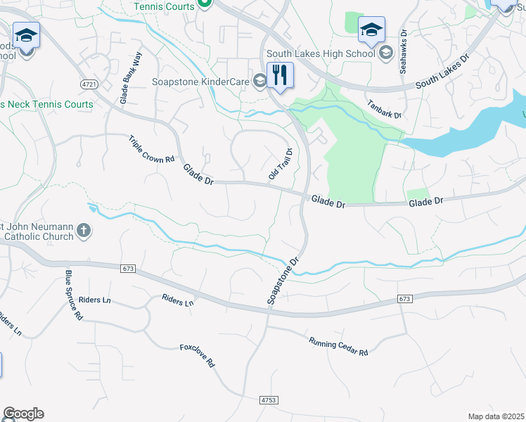 map of restaurants, bars, coffee shops, grocery stores, and more near 11607 Sourwood Lane in Reston