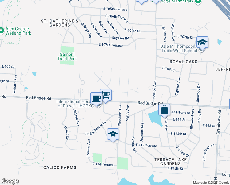 map of restaurants, bars, coffee shops, grocery stores, and more near in Kansas City