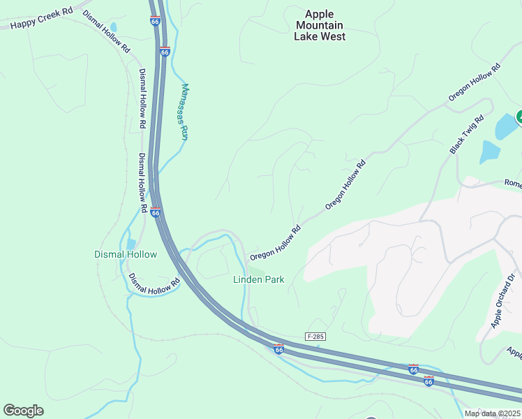 map of restaurants, bars, coffee shops, grocery stores, and more near 264 Core Drive in Front Royal