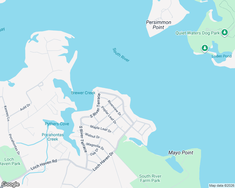 map of restaurants, bars, coffee shops, grocery stores, and more near 3464 South River Terrace in Edgewater