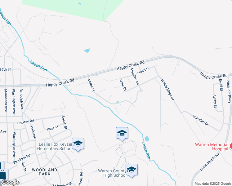 map of restaurants, bars, coffee shops, grocery stores, and more near 994 View Crest Court in Front Royal