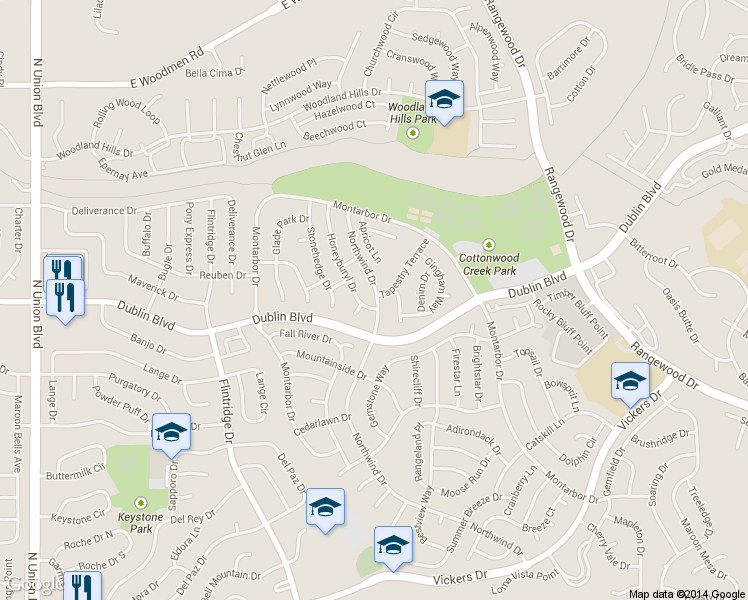 map of restaurants, bars, coffee shops, grocery stores, and more near 3630 Tapestry Terrace in Colorado Springs