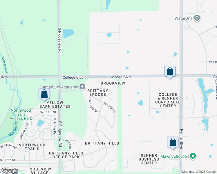 map of restaurants, bars, coffee shops, grocery stores, and more near 17513 111th Place in Olathe