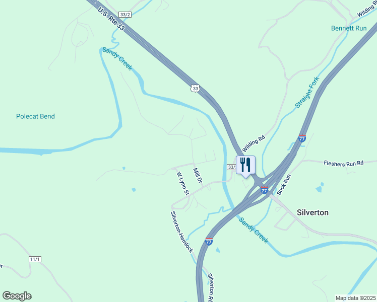 map of restaurants, bars, coffee shops, grocery stores, and more near 216 Mill Drive in Ravenswood