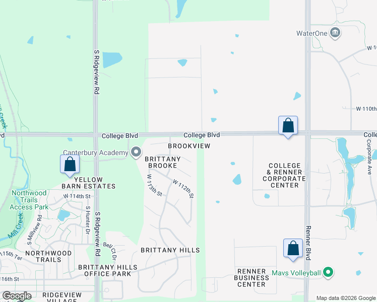 map of restaurants, bars, coffee shops, grocery stores, and more near 17513 111th Place in Olathe