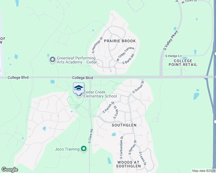 map of restaurants, bars, coffee shops, grocery stores, and more near 24478 West 111th Place in Olathe