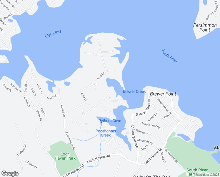 map of restaurants, bars, coffee shops, grocery stores, and more near 3301 Pocahontas Drive in Edgewater