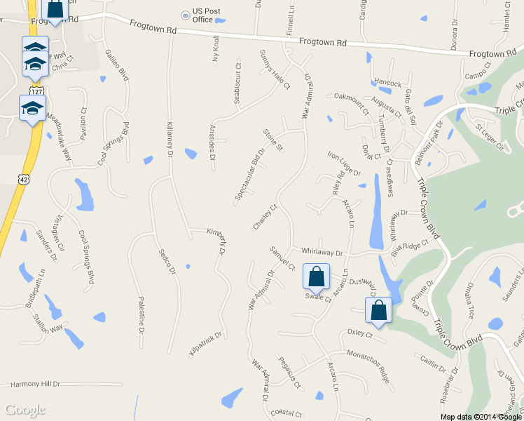 map of restaurants, bars, coffee shops, grocery stores, and more near 1068 Charley Court in Union