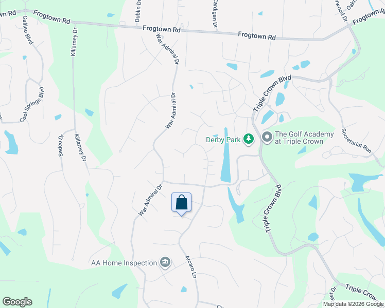 map of restaurants, bars, coffee shops, grocery stores, and more near 10843 Arcaro Lane in Union