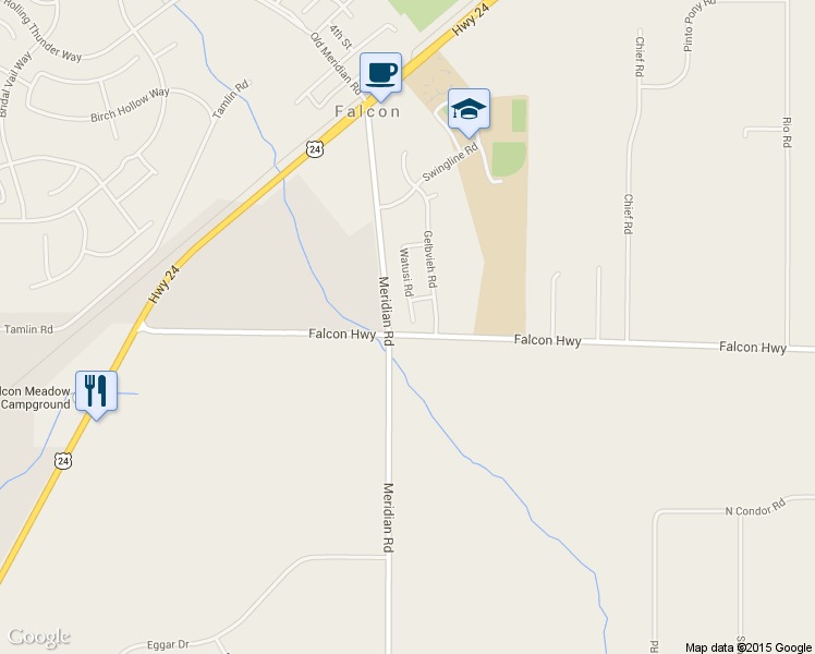 map of restaurants, bars, coffee shops, grocery stores, and more near 6504 Watusi Road in Peyton