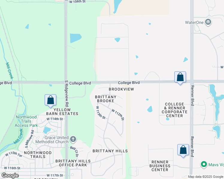 map of restaurants, bars, coffee shops, grocery stores, and more near 17561 111th Place in Olathe