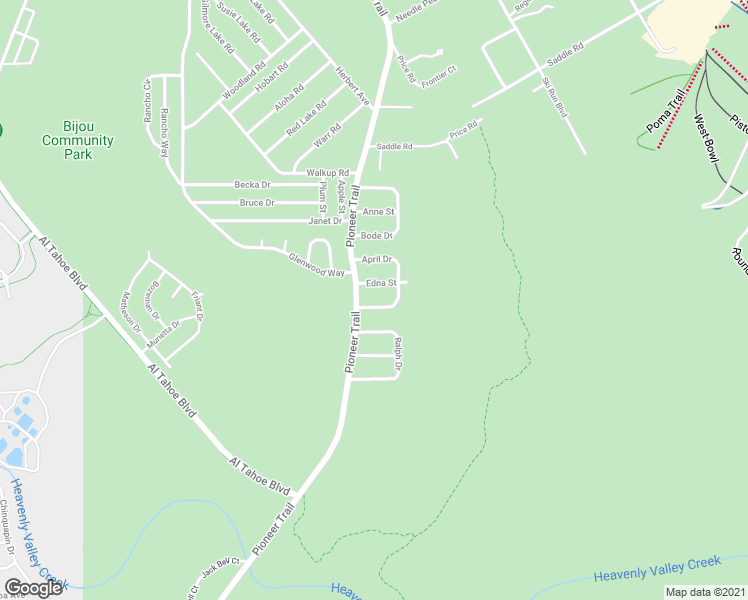 map of restaurants, bars, coffee shops, grocery stores, and more near 3562 April Drive in South Lake Tahoe