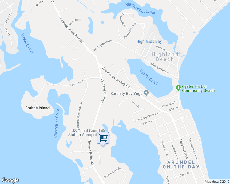 map of restaurants, bars, coffee shops, grocery stores, and more near 1214 Cross Road in Annapolis