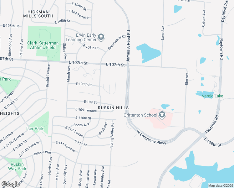 map of restaurants, bars, coffee shops, grocery stores, and more near 10744 West Longview Parkway in Kansas City